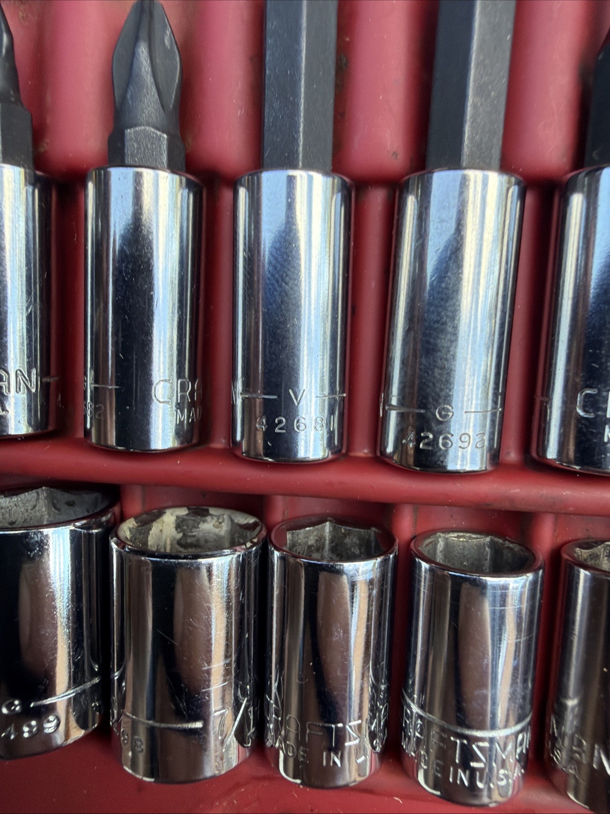 Sears Craftsman 1/4″ Drive 48pc SAE RHFT Socket Set Metal Case USA RARE 44302