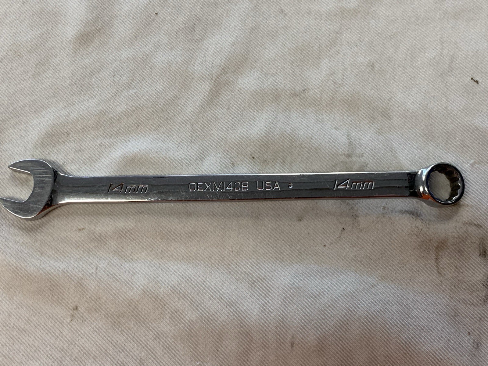 Snap-On 14MM 12PT Metric Chrome Combination Wrench USA OEXM140B