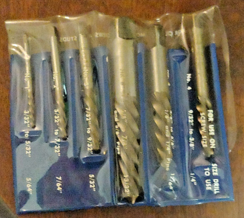 Vermont American/Threadit 6 Piece Extractor Set NO. 1-6, 3/32″ to 7/8″ USA