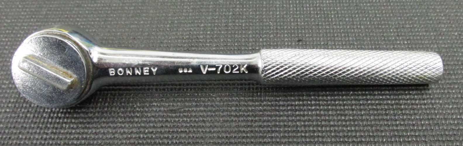 Vintage Bonney 1/4″ Drive Round Head Ratchet V-702K 5½ Inches Long Made In USA