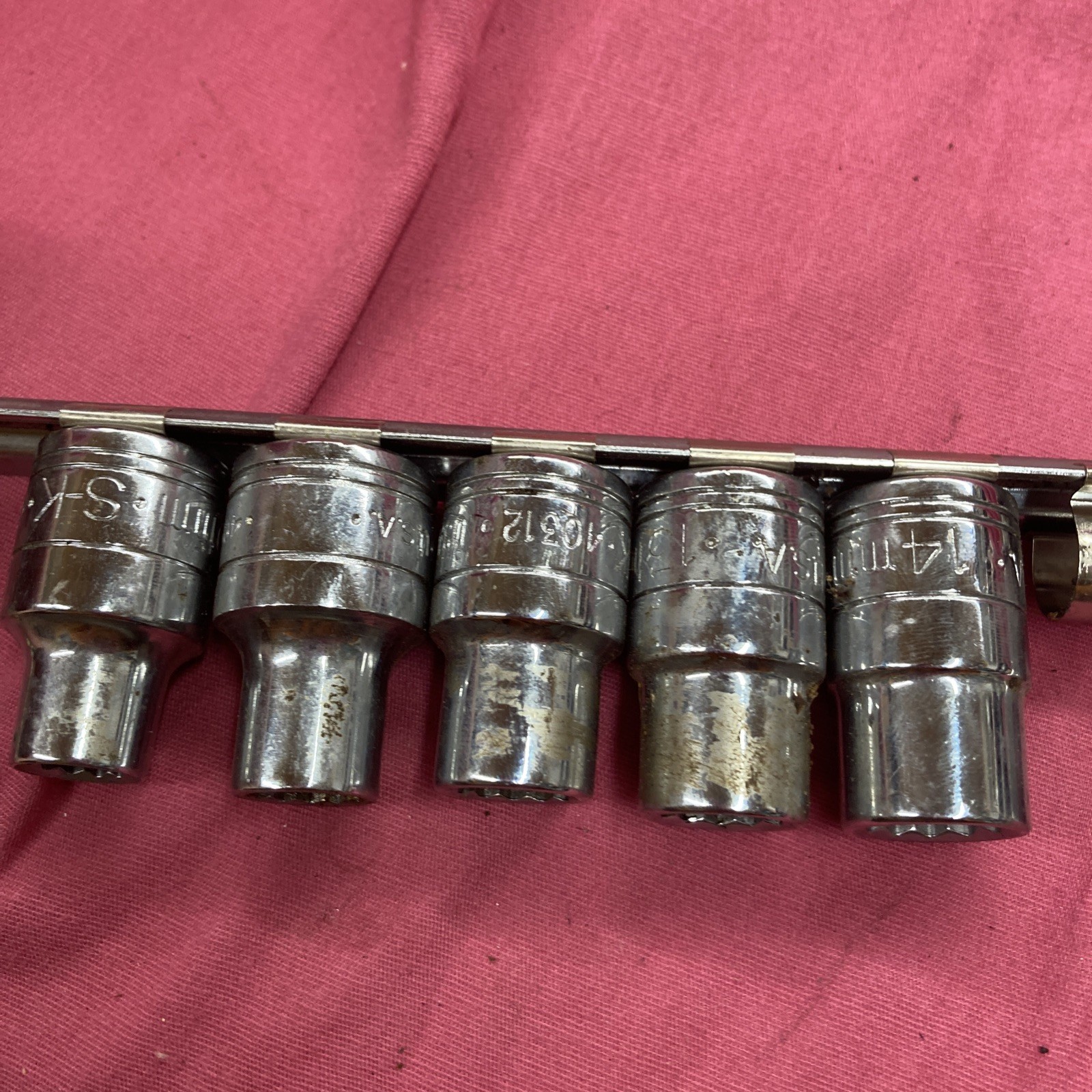 Lot Of 7 SK Sockets 40320 1/2″ Dr. 20mm 12pt Standard Metric Socket 40310 10mm