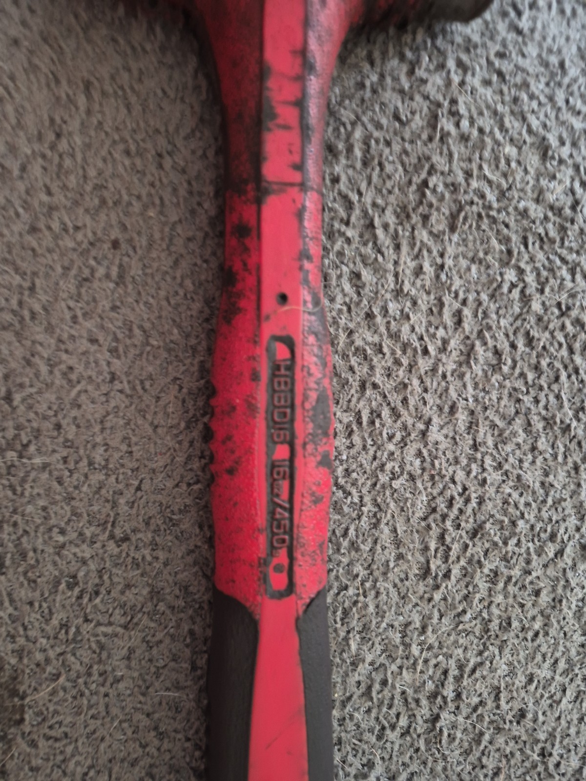HBBD16 16oz Snap-On Dead Blow Ball Peen Hammer Red