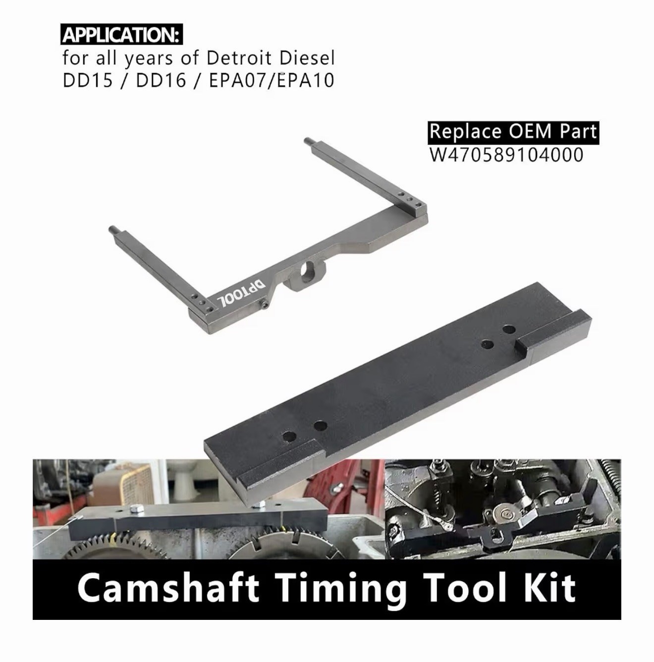 Engine Camshaft Timing Tool Kit Compatible with Detroit Diesel DD13 DD15 DD16