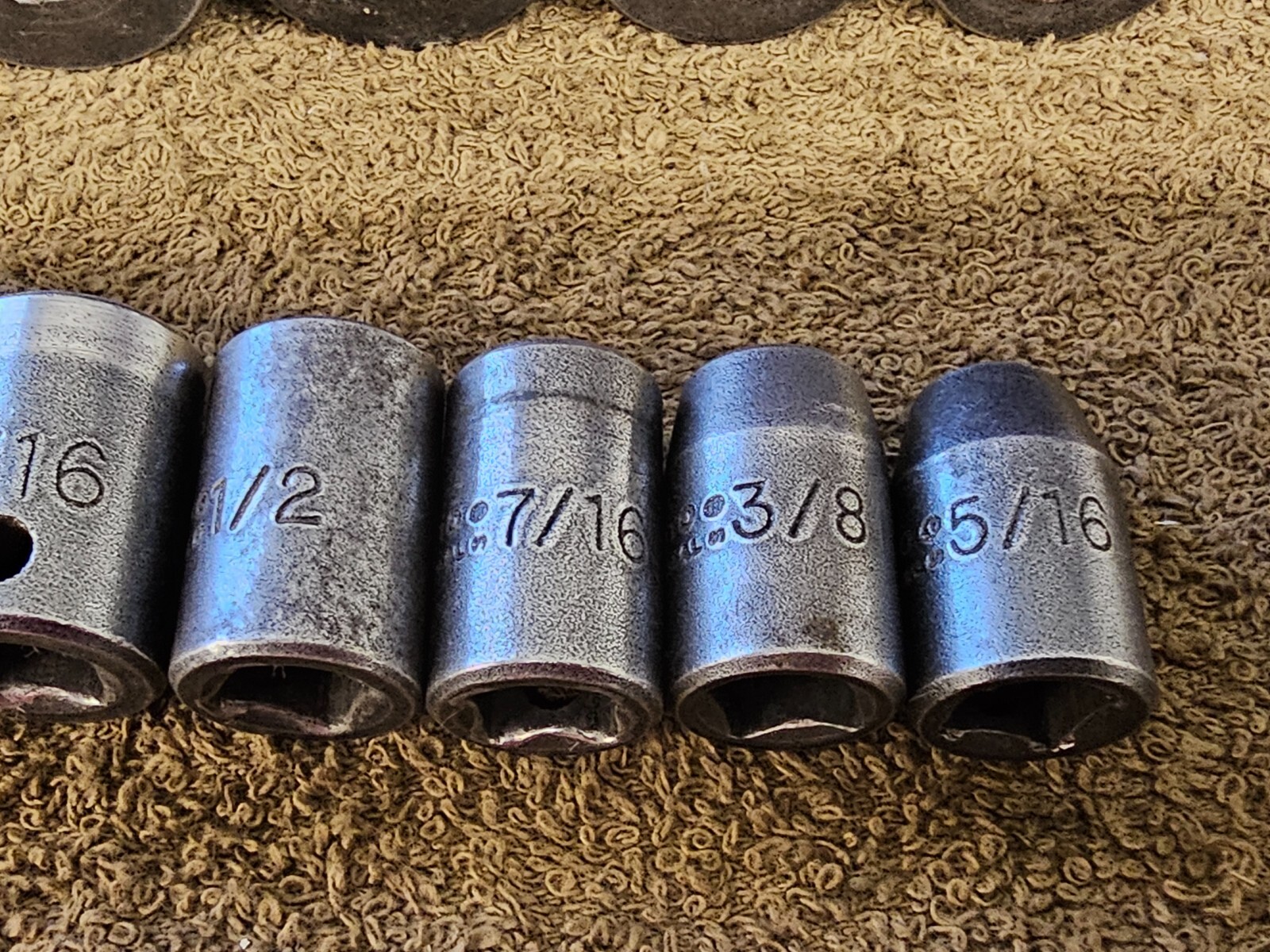 12 Proto Professional Impact Socket Set 3/8″ Drive Sae 1″ 7/8 3/4 5/8 1/2 5/16