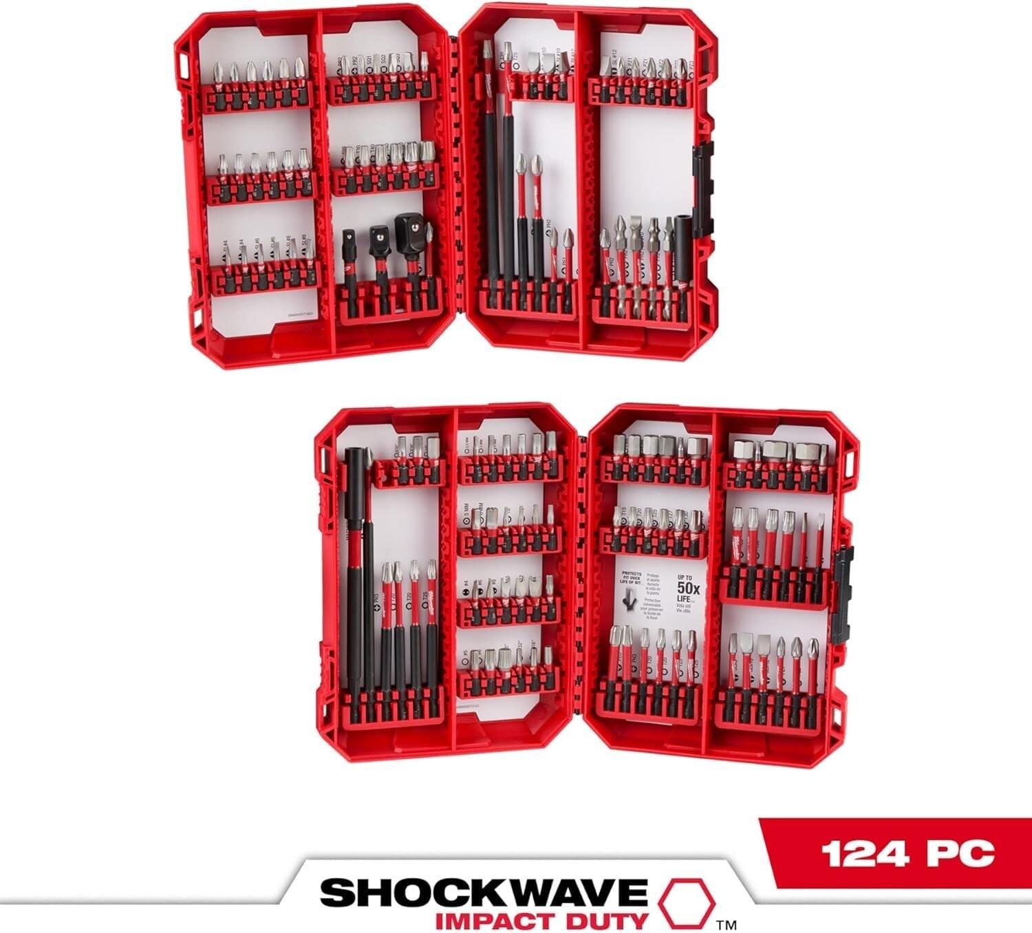 Milwaukee 124PC Shockwave Impact Driver Bit Set for PACKOUT Model 48-32-4034
