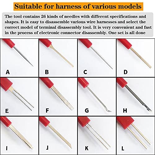 Terminal Removal Tool Kit 26PCS Automotive Depinning Tool Set Pin Removal for