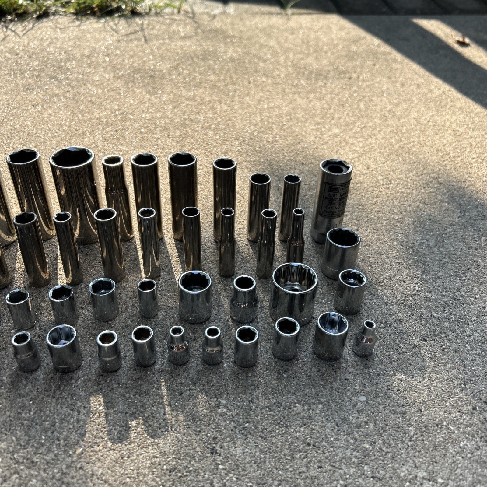 Lot Of 72 Assorted Craftsman Sockets And Extensions SAE & Metric Various Drives