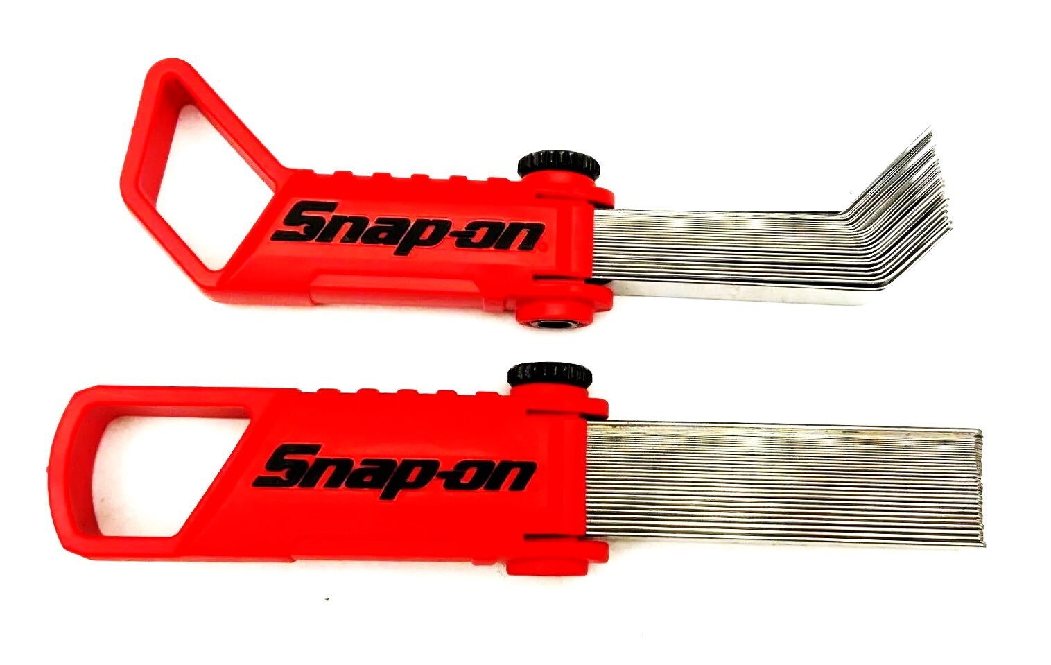 *NEW* 2 Snap-on Feeler Gauge Blade Sets *RED* Offset 45° & Straight SAE & METRIC