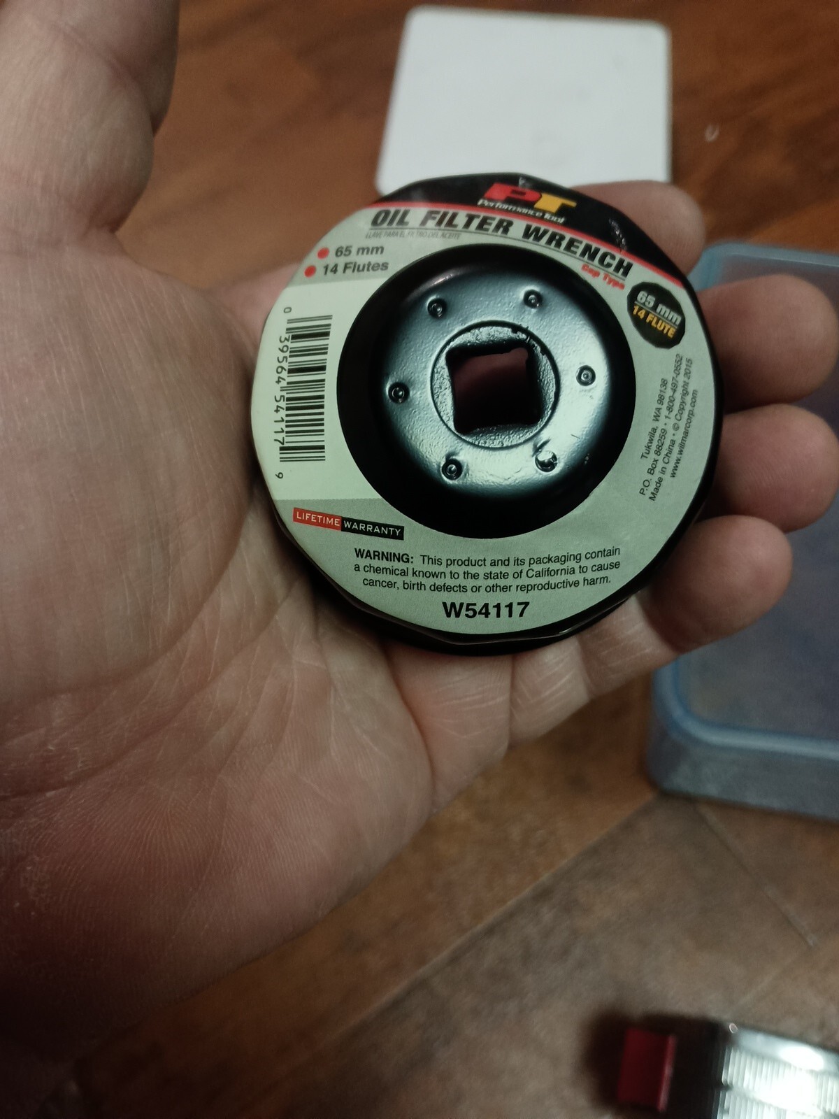 Performance Tool W54117 Filter Cap Wrench