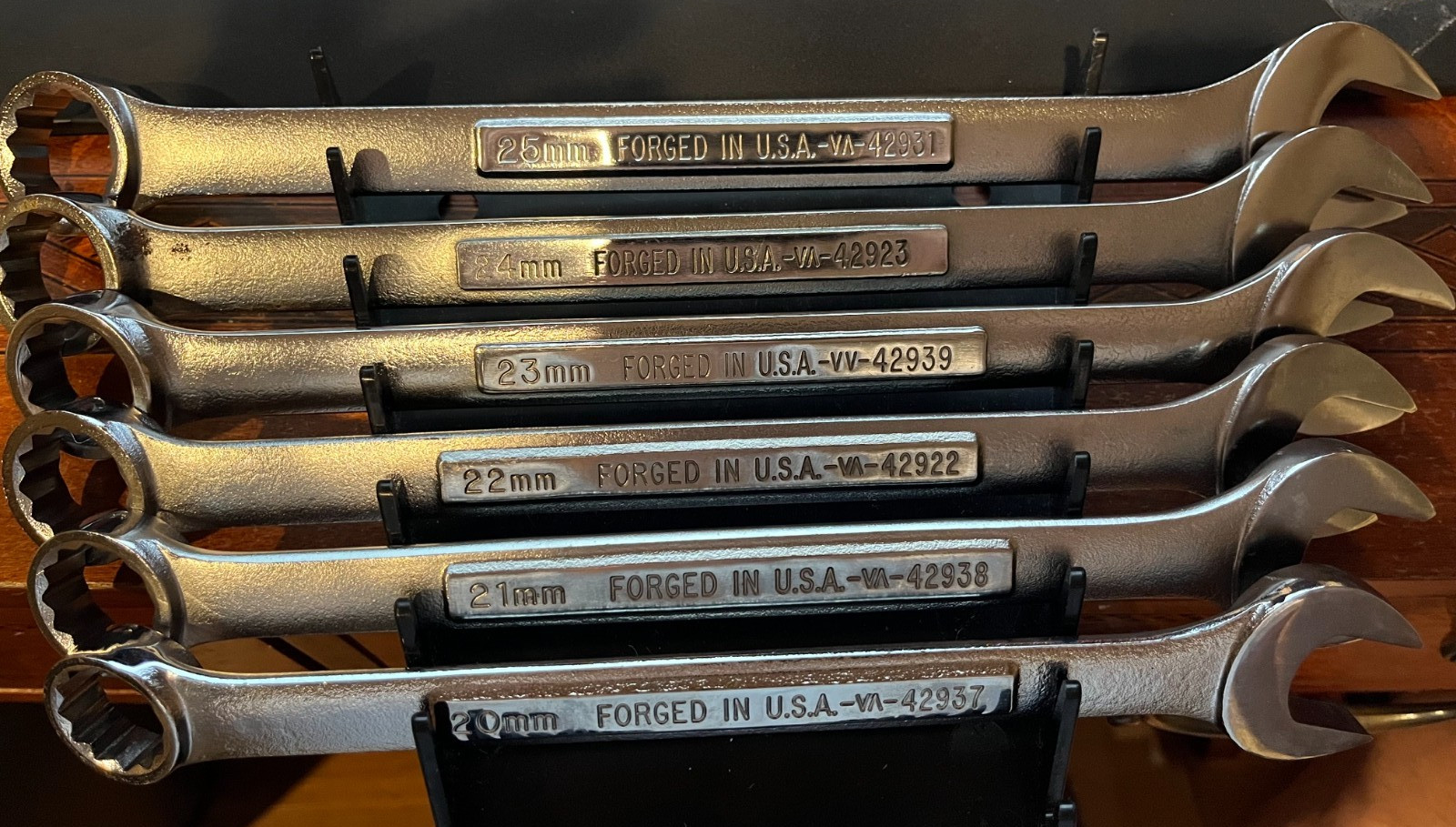 Craftsman Tools USA 6pc VVA 20mm-25mm Large Metric (Rare) Combination Wrench Set