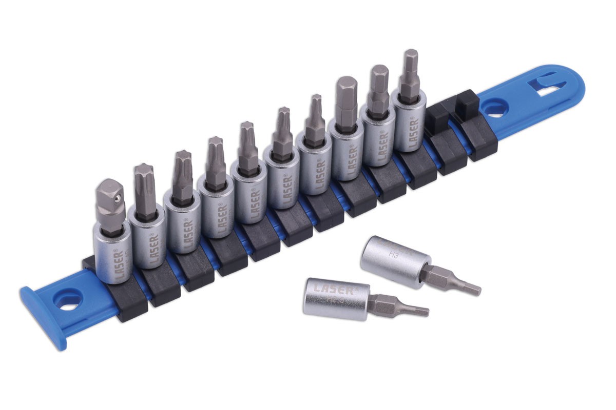 Laser Tools 9423 Off-Line 1/4″D Bit Socket 12 Piece Set