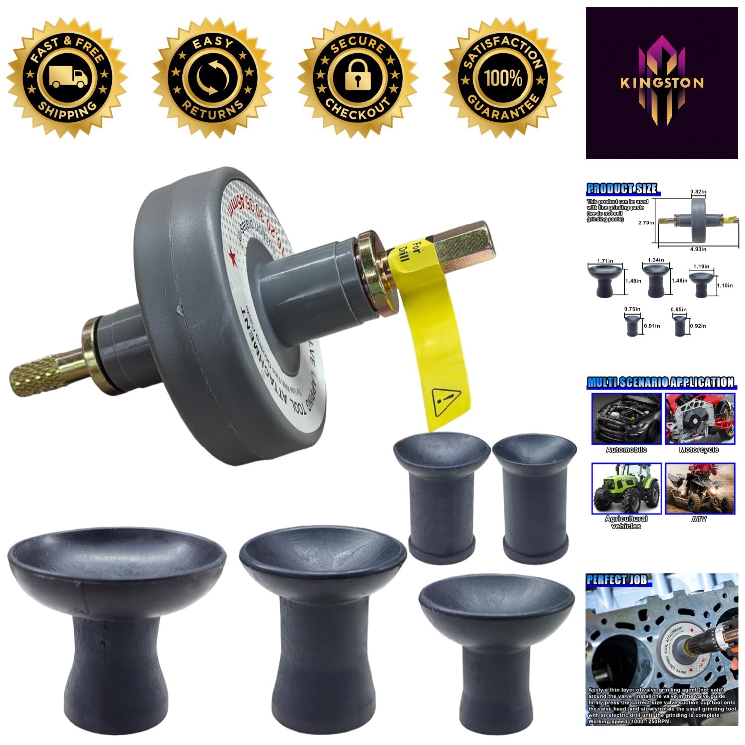 Professional Valve Lapping Kit for Small Engines – Fast 1000-1250 RPM Operation