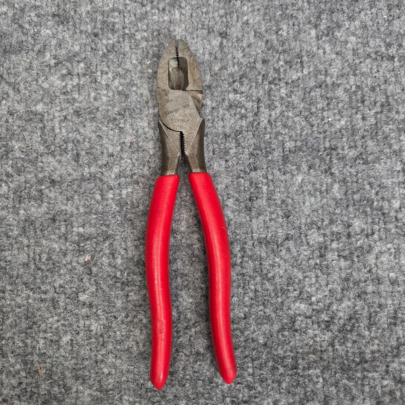 Snap-on Tools 57AHLP 7″ The Lineman Pliers Red Soft Grip Handles USA
