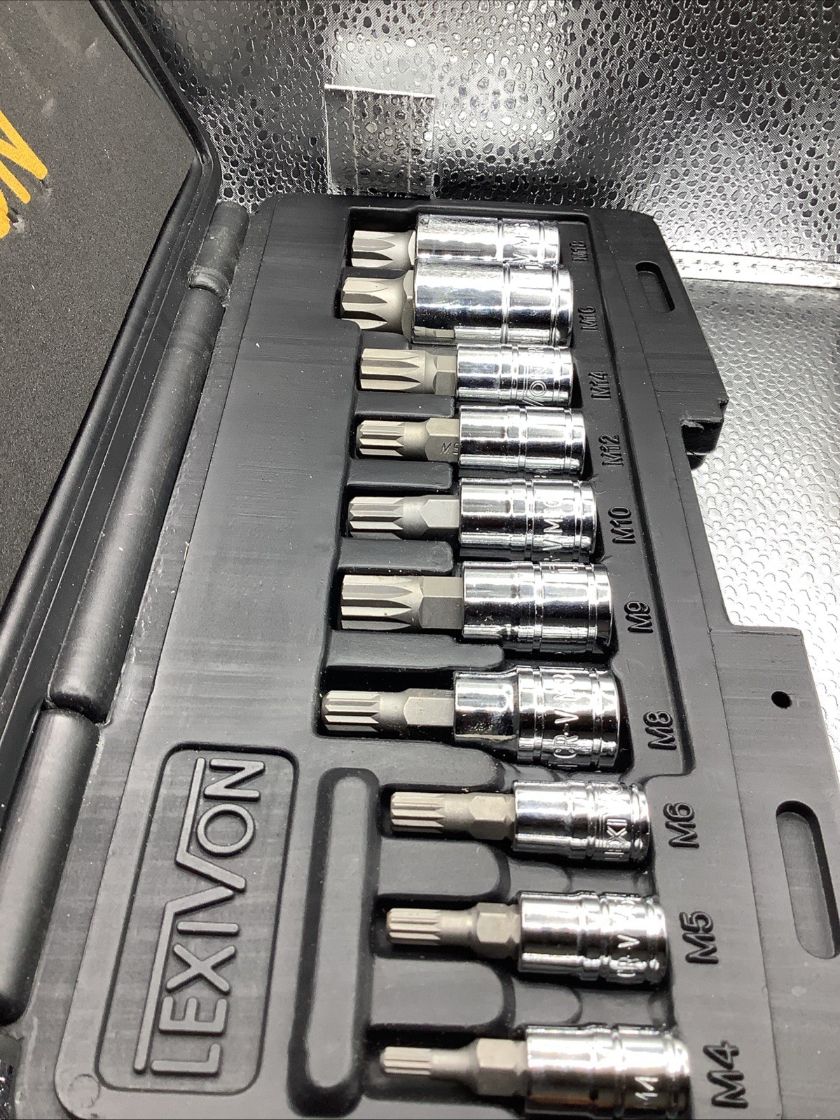Lexivon XZN Triple Square Spline Bit Socket Set Premium M4-M18 ….New Open Box