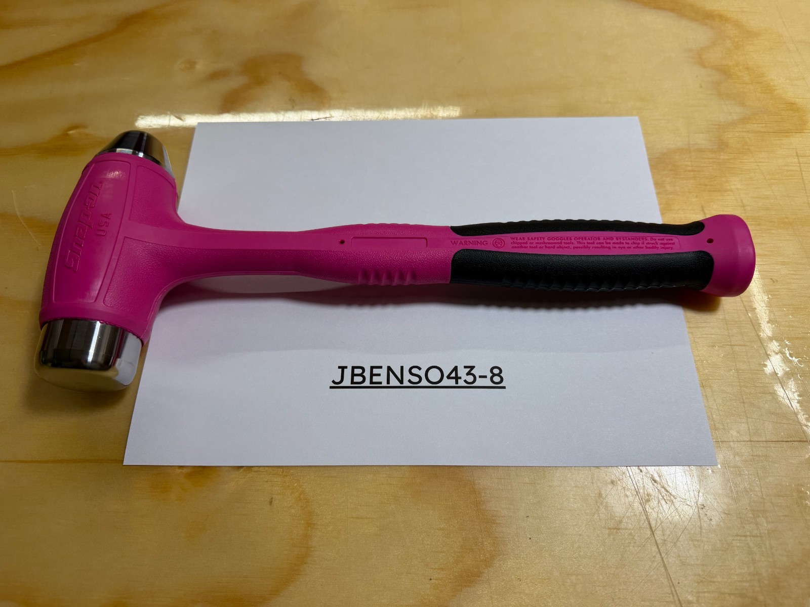 Snap-on Tools NEW ELECTRIC PINK 32oz / 900g Soft Grip Dead Blow Hammer HBBD32EP
