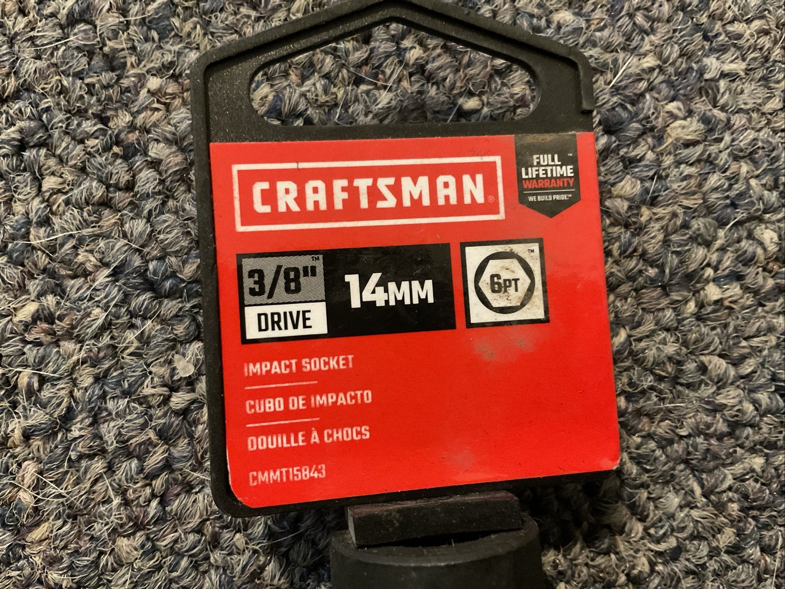 Craftsman 14mm 6 Point 3/8″ Drive Shallow Impact Socket Cmmt 15843
