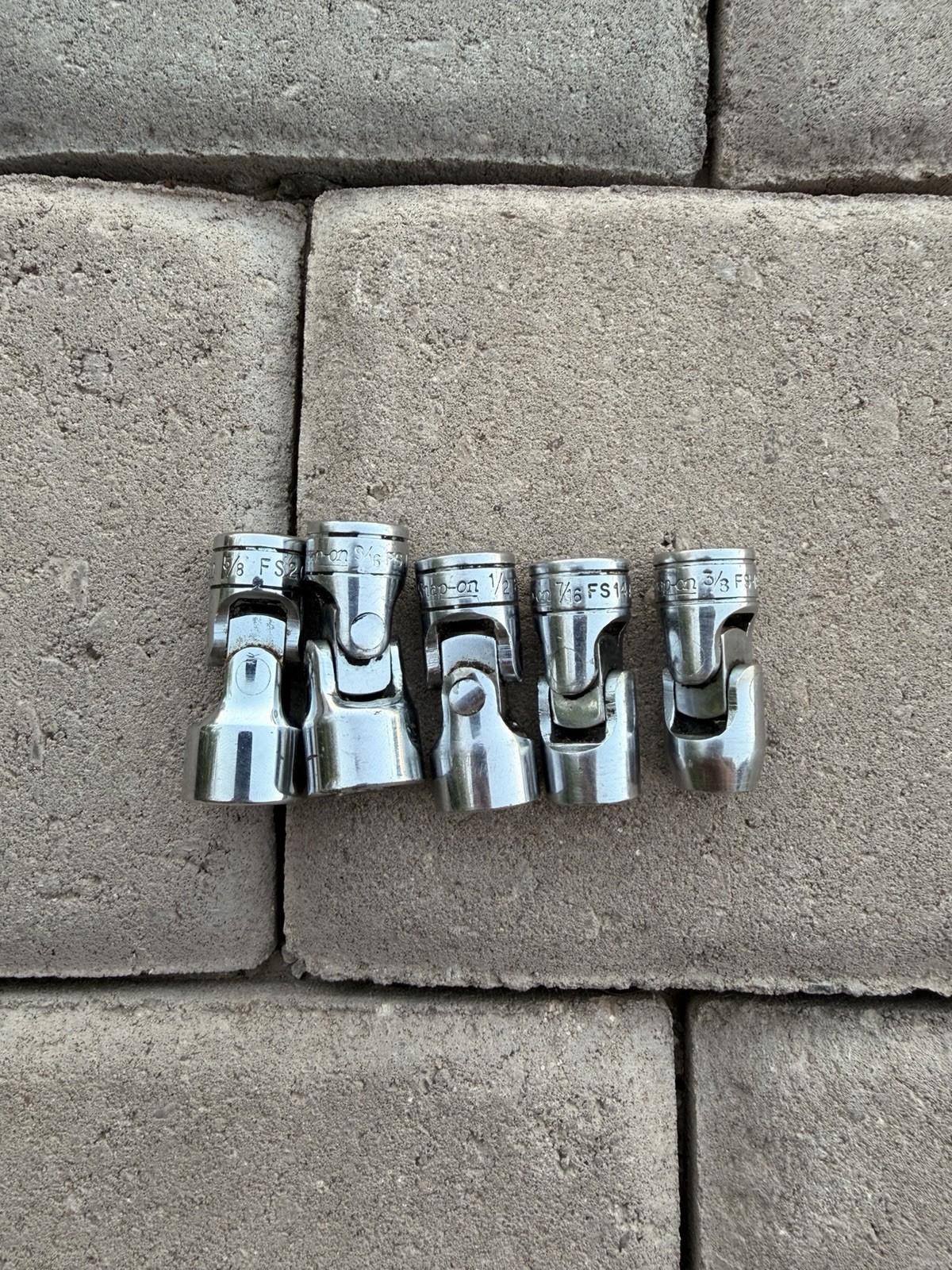 Snap-On Tools SAE Swivel Socket Set FS20A, FS18A, FS16A, FS14A, FS12A
