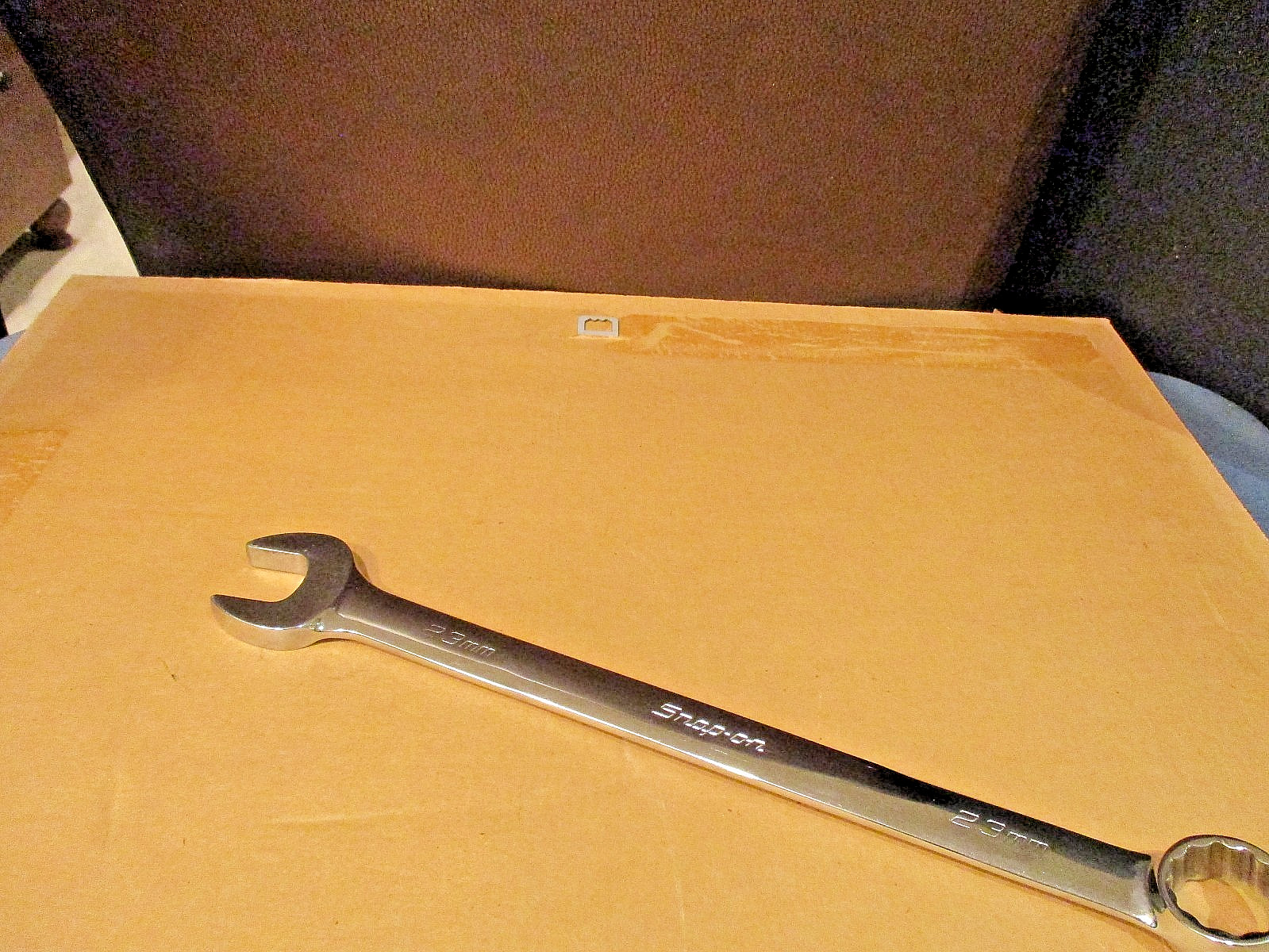 SNAP ON CROME 23mm OPEN END & 12POINT WRENCH # OEXM230B USA