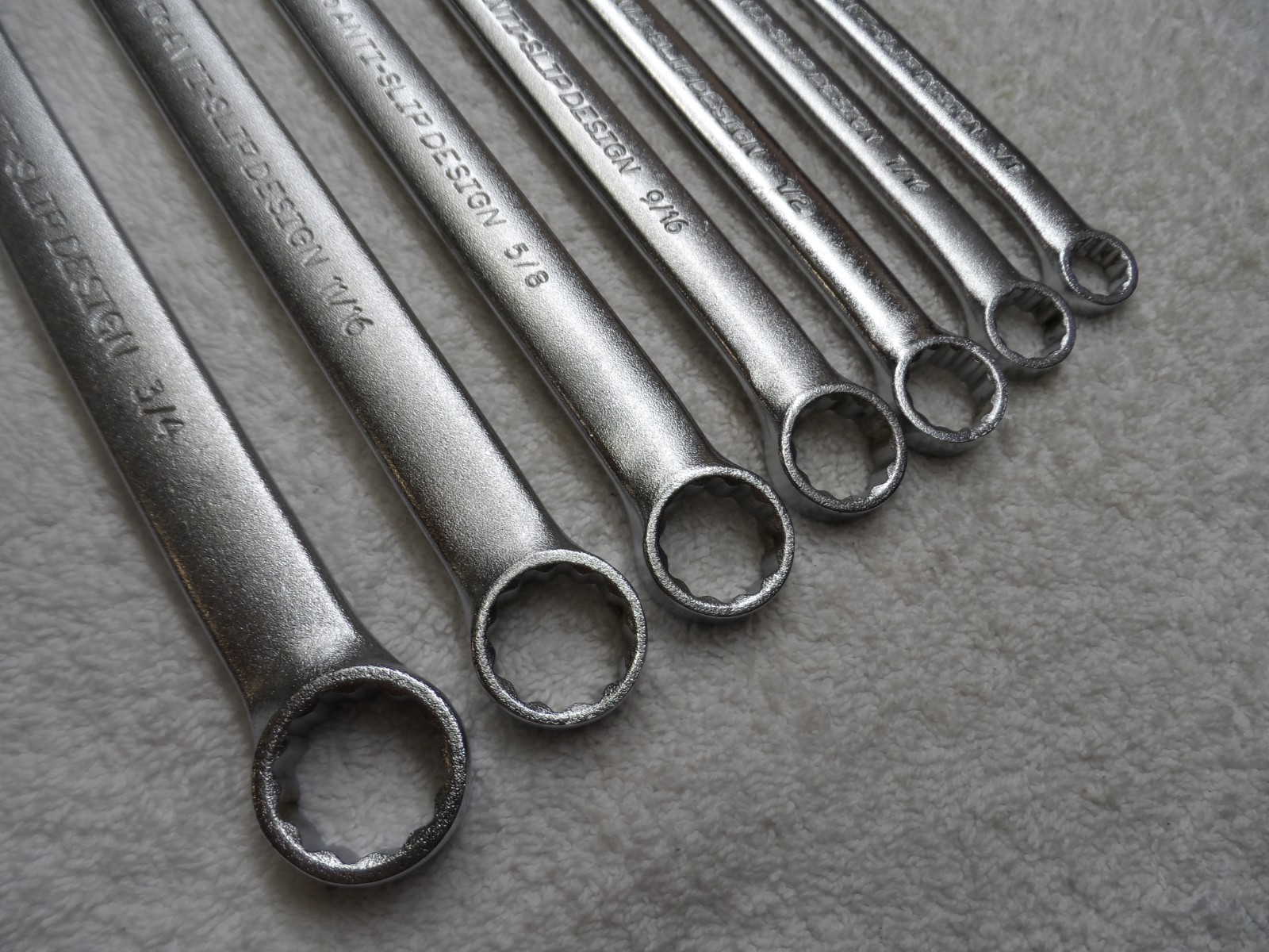 Proto Anti-Slip Design Standard SAE Combination Wrench Set USA 12pt – 7 pcs