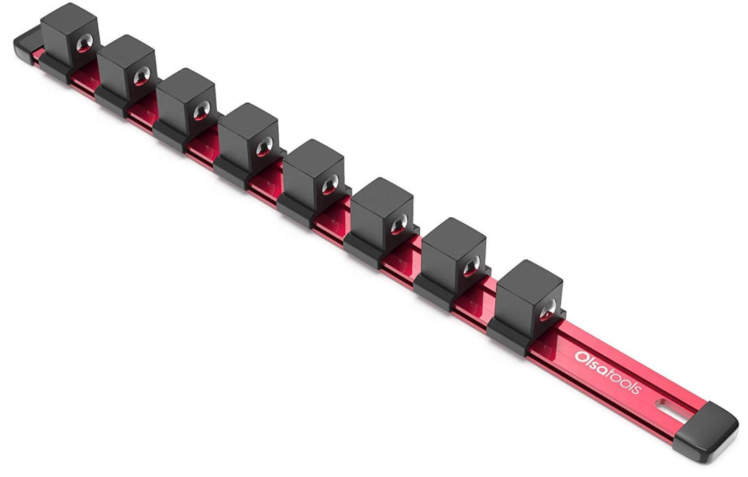 Olsa Tools Socket Organizer (3/4-Inch Drive, Red) – 3/4-Inch Red