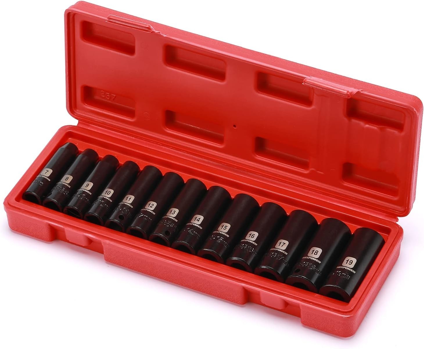 Lightweight 13-Piece Impact Socket Set – Black Phosphate Finish, Laser Marked