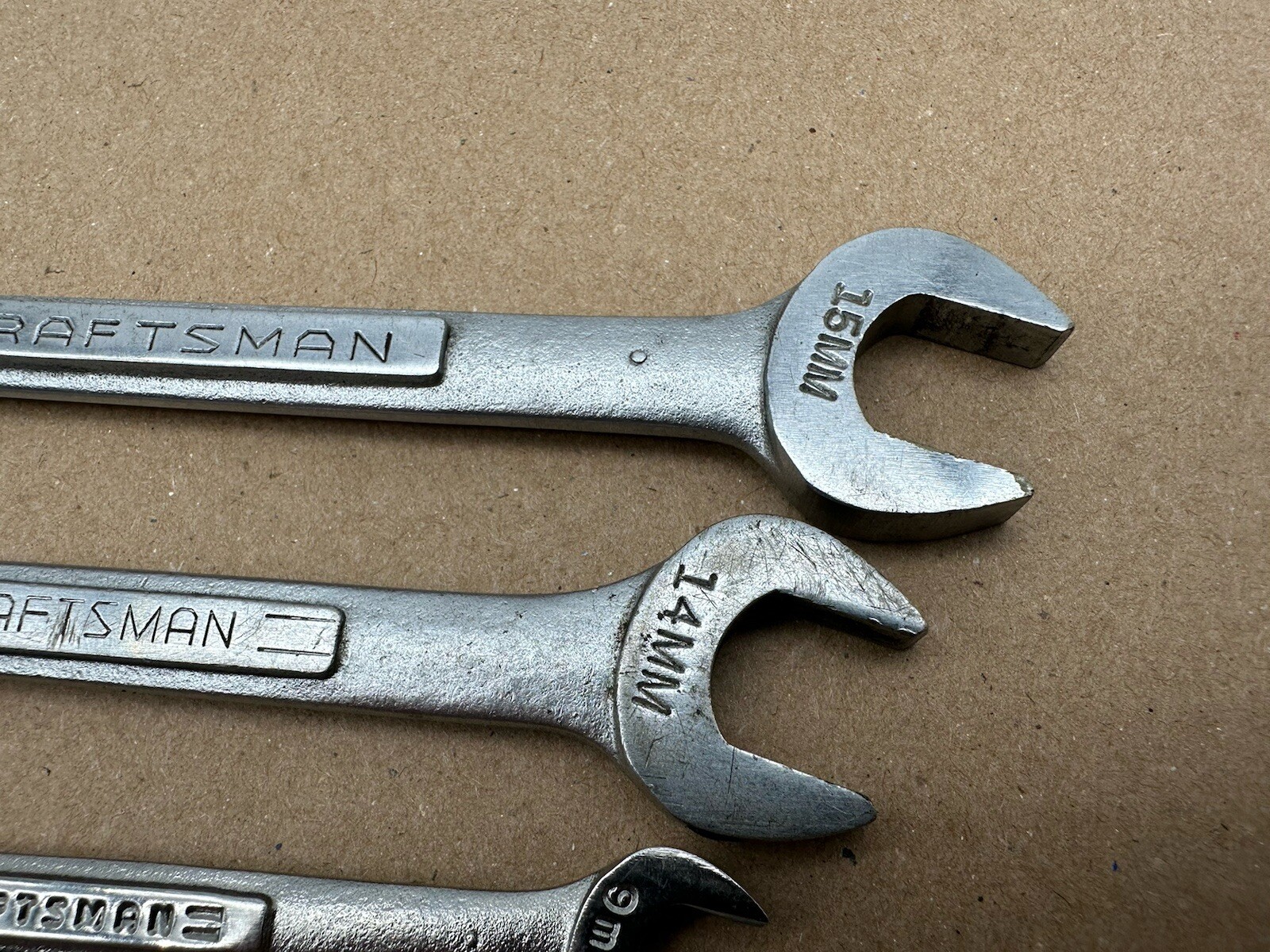 3 Craftsman Open End Metric Wrenches V44507/V44506/VV44503 7-9-12-13-14-15mm