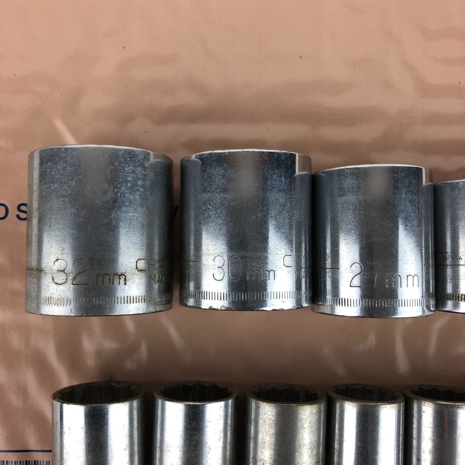 Craftsman USA Metric SAE Socket Set 12Pt 1/2 Dr Ratchet 14mm-24mm 7/16 to 1-1/8″