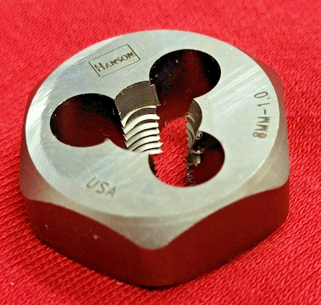 M8 X 1.0 Metric 1″ Hex Die Irwin Hanson 6633 ZR 8MM Carbon Steel USA RH