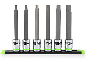 Grip Edge Tooling HBM6LS 6 Pce 38 Dr Long Metric Rpt Hex Driver Set G1N