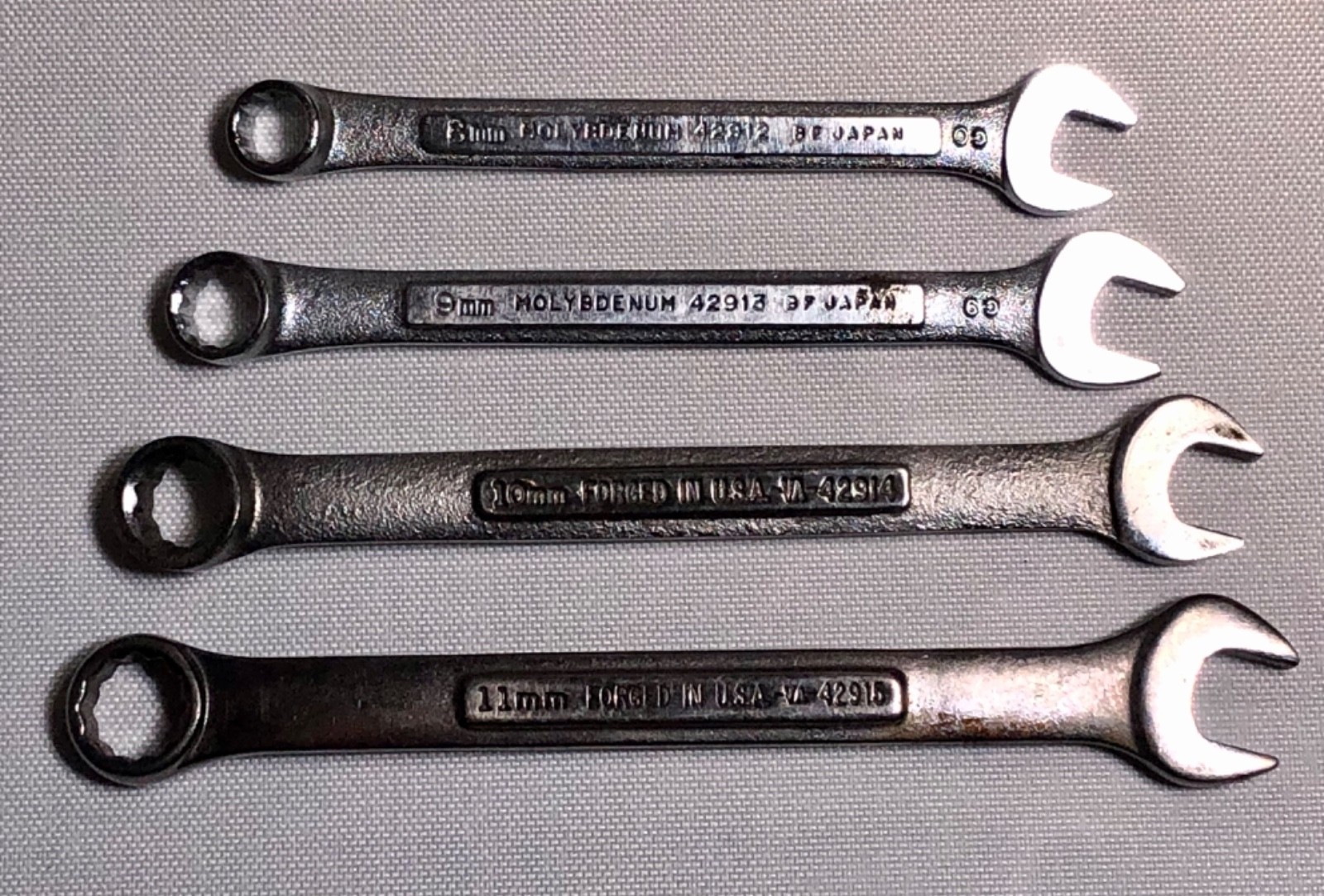 CRAFTSMAN Metric 12PT Combination Wrench Set (4-pieces) 8mm-11mm -VA- U.S.A.