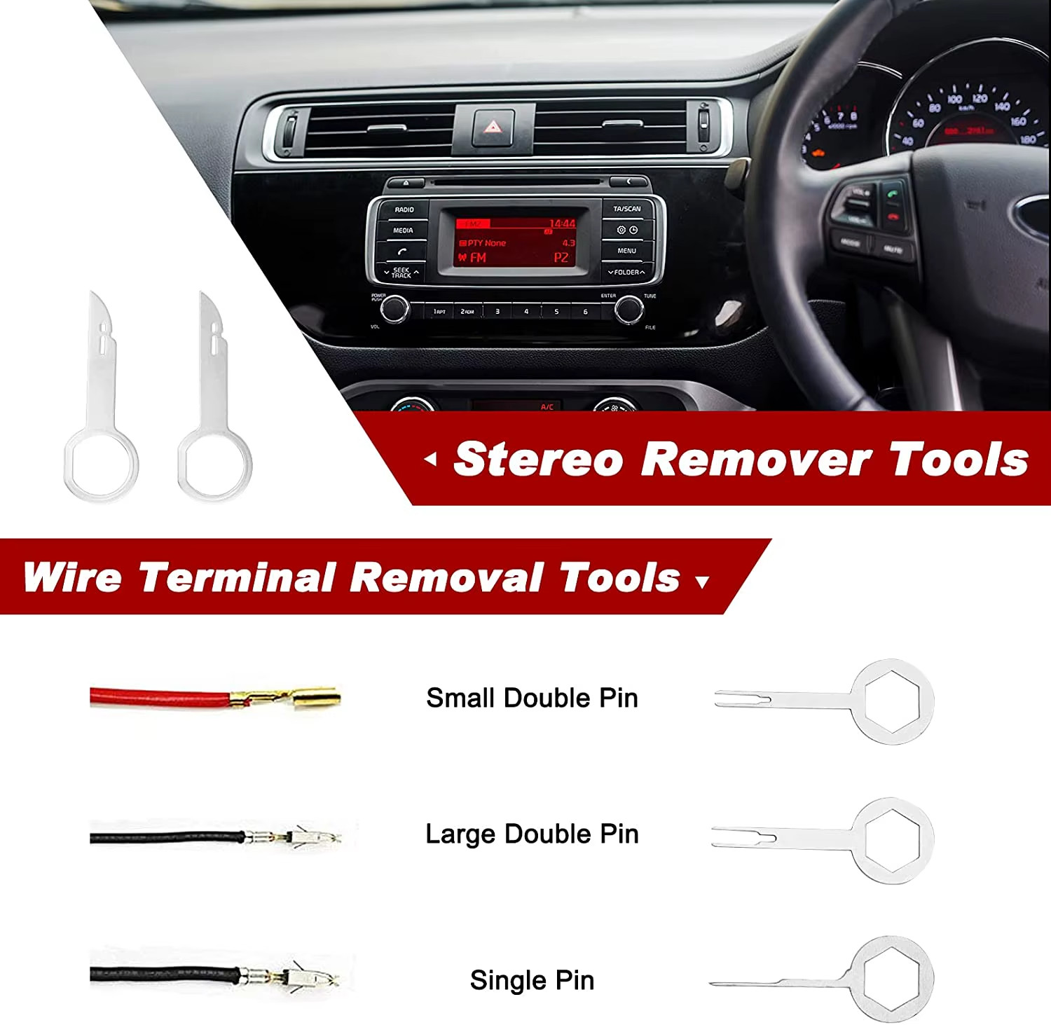 38PCS Auto Trim Removal Tool Kit Car Panel Door Dash Stereo Pry Set