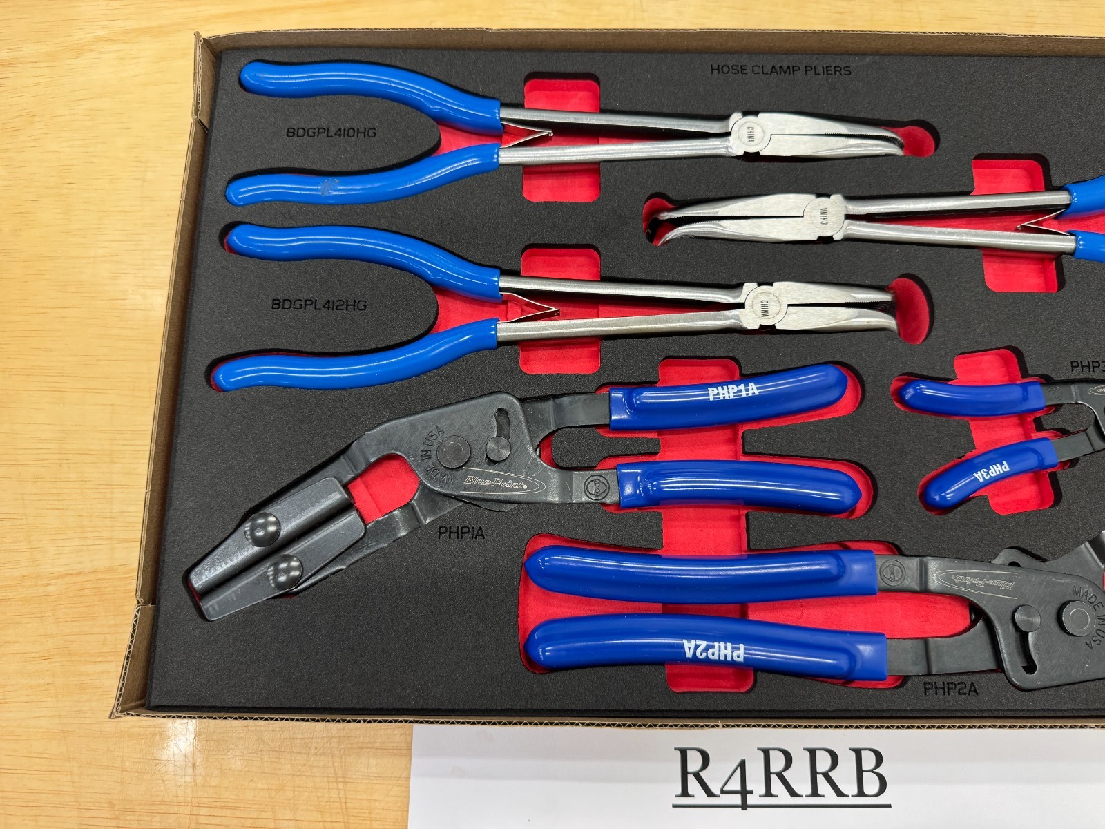 Blue-Point Tools NEW RED FOAM 6pc BLUE Hose Clamp Pliers Foam Set BPHC600FR