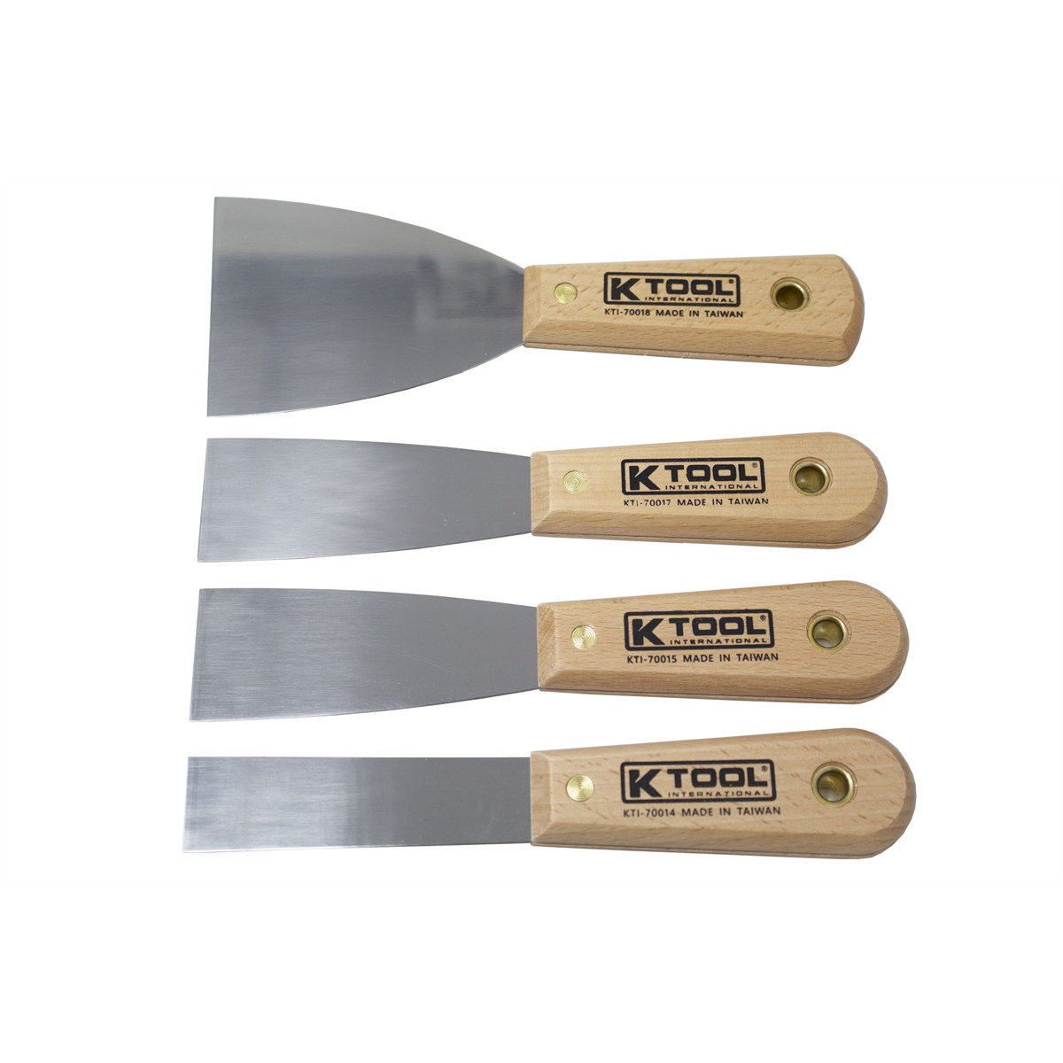 K-Tool 70004 4-pc Scraper & Putty Knife Set
