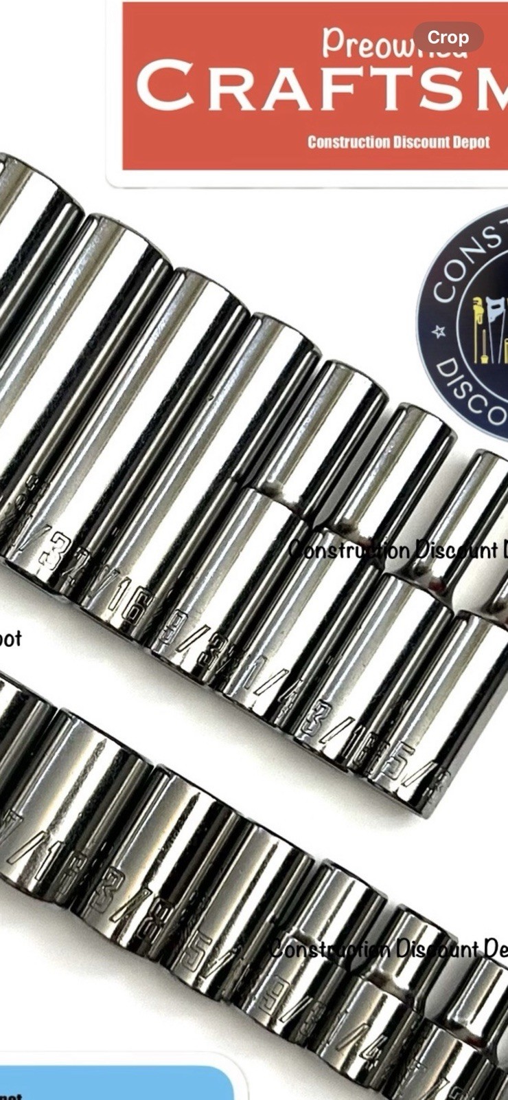 Preowned Craftsman 20 Piece 1/4″ Drive 6 Point SAE Deep And Shallow Socket Set