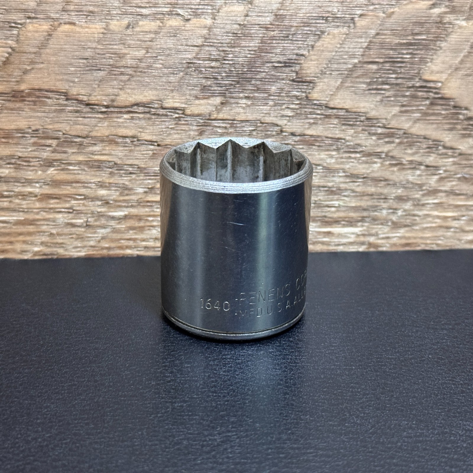 Vintage PENENS CORP (CHALLENGER) 3/8 Drive SAE 12PT 1-1/4 Chrome Socket 1640 USA