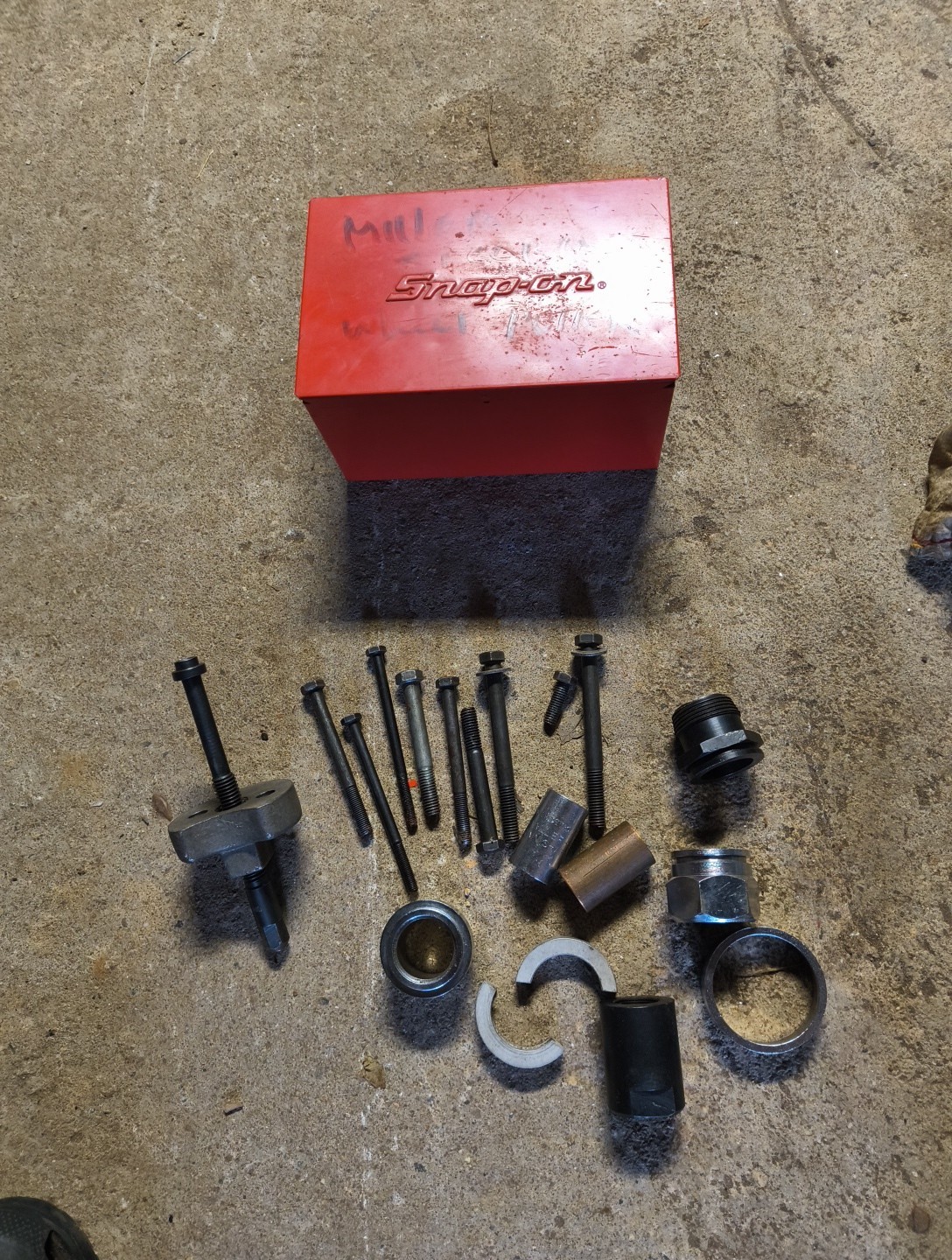 Miller Detroit And Other Steering Wheel Puller Tools+ Snap On Box