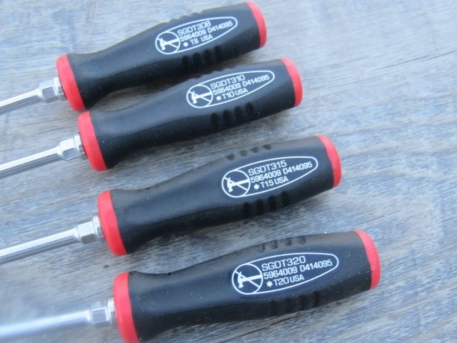 SNAP ON SGDTX40 RED BLACK MINI HANDLE TORX SCREWDRIVER T8 T10 T15 T20 SGTX 40