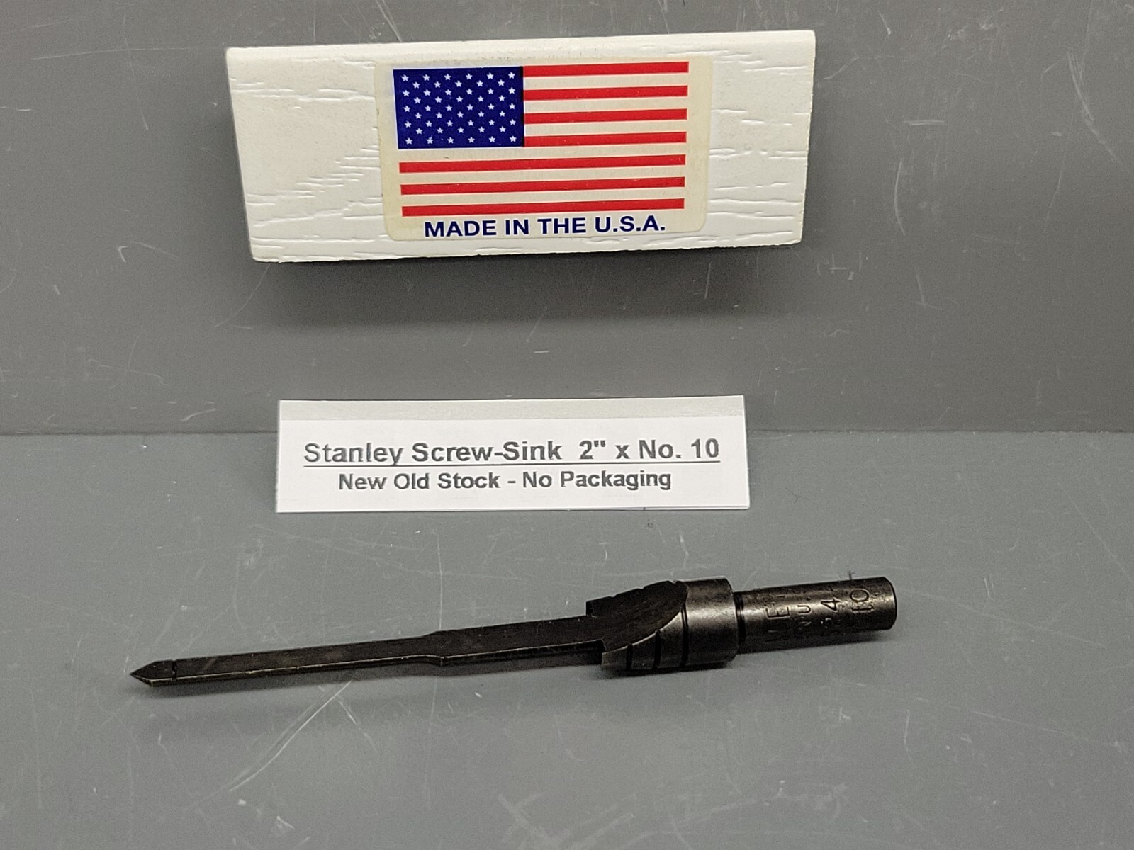 Stanley 04-710 3-In-One Screw Sink 2″ x #10 USA 1524A New Old Stock