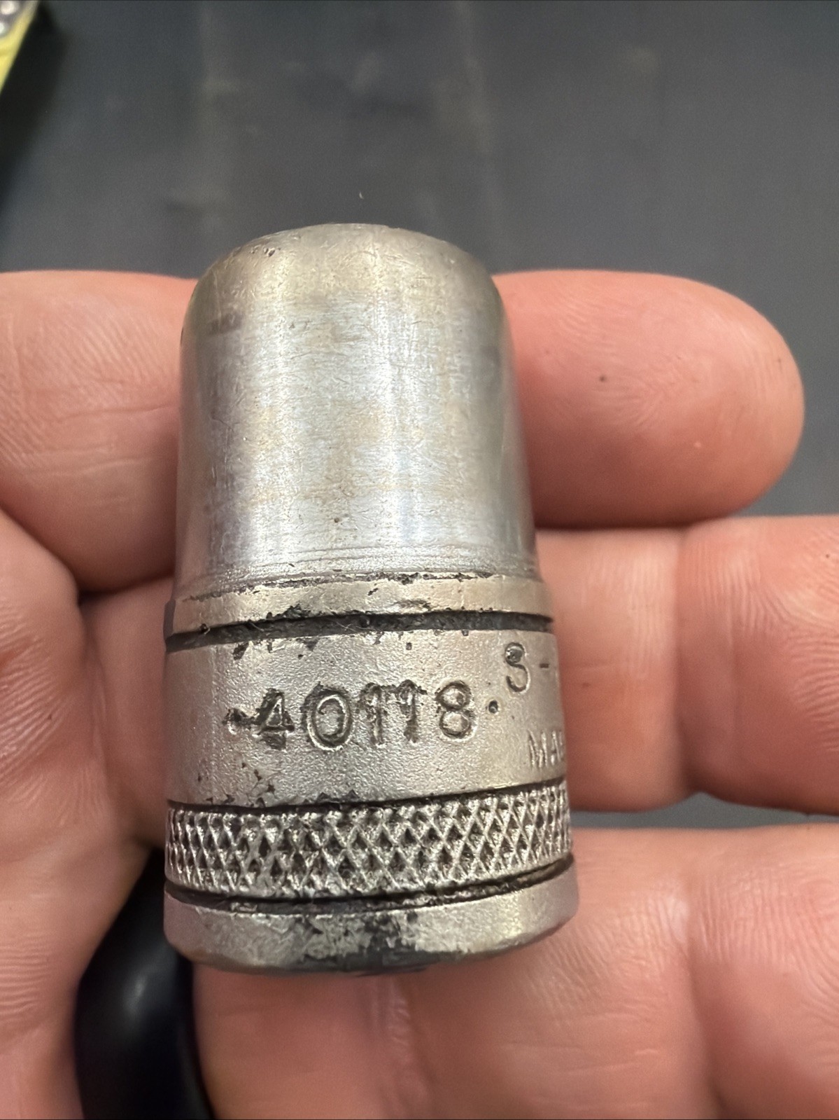 S-K Wayne 40118 1/2” Drive 6 Point 9/16” SAE Shallow Socket Vtg USA