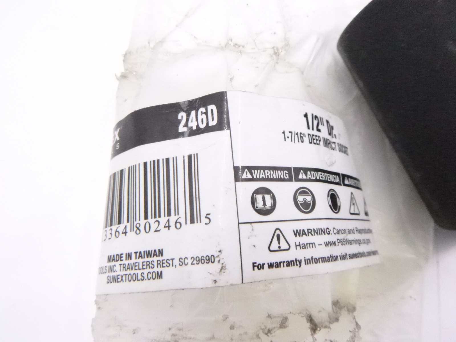 SUNEX 246D 1/2″ Drive Deep 6 Point 1-7/16″ Impact Socket Black Oxide