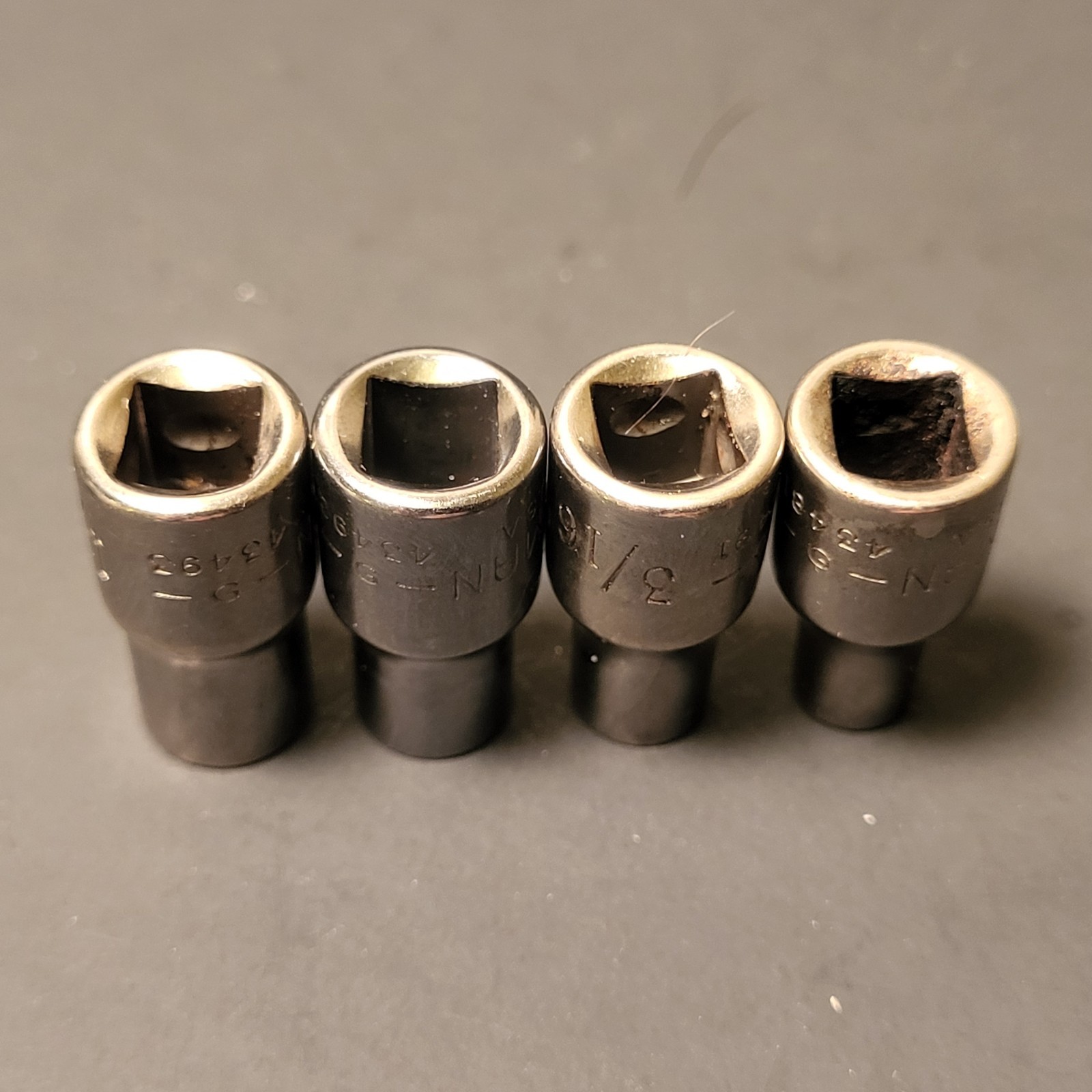 Craftsman made in USA 11 piece 1/4” drive socket set 9/16” to 5/32” 6 point