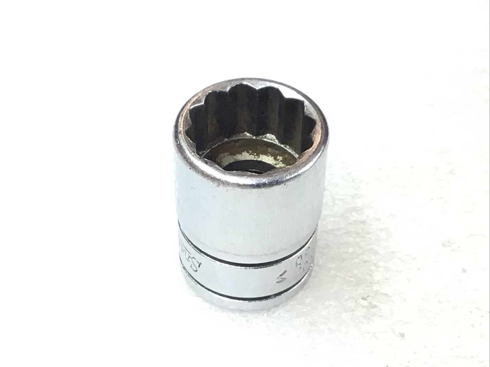 Snap On F161 – 1/2”, SAE, Chrome, 3/8″ Dr., 12-Pt., Shallow, Socket-USA-NICE-