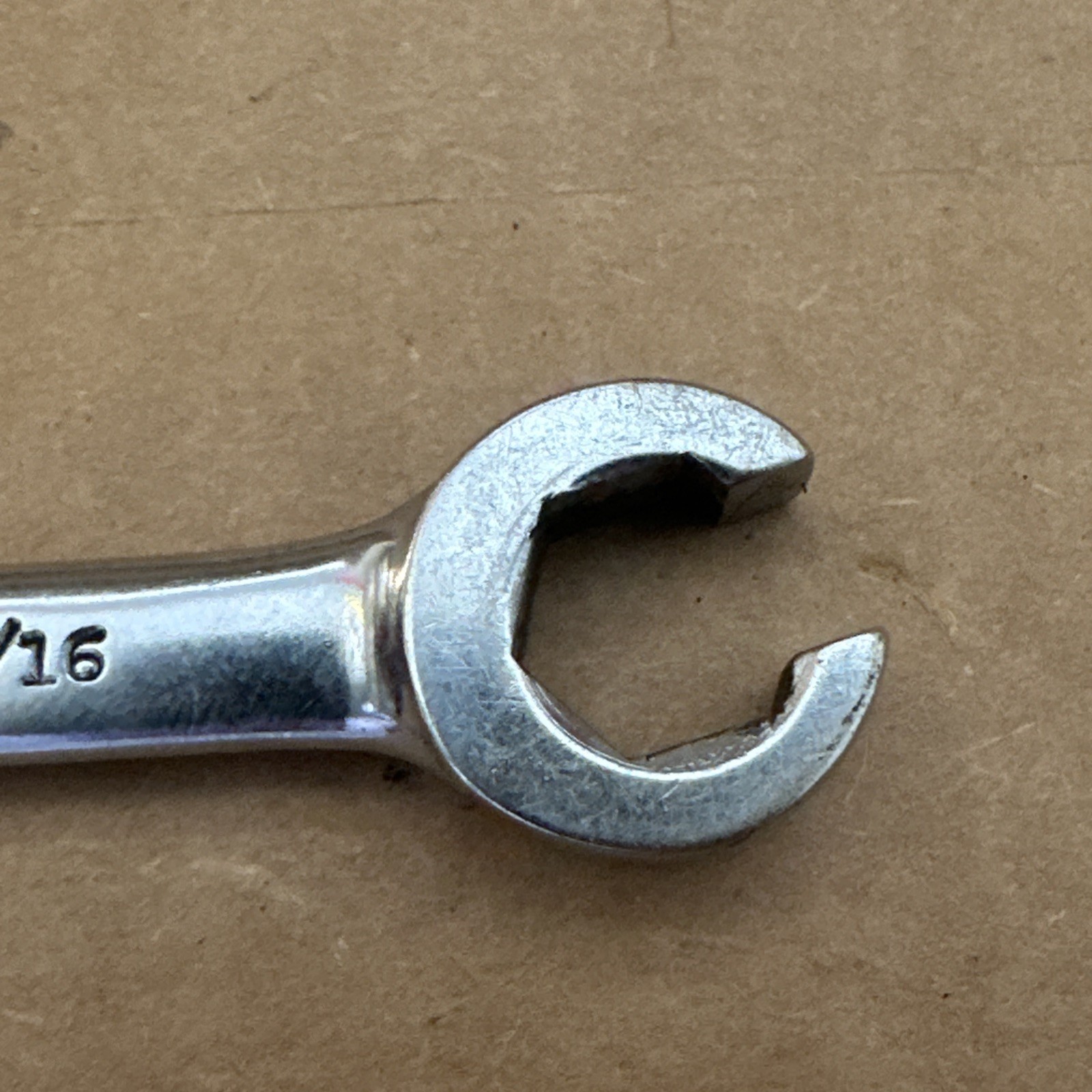 Vintage Vulcan Flare Nut Line Wrench 3/8” X 7/16” Inch SAE Made In USA FW1214