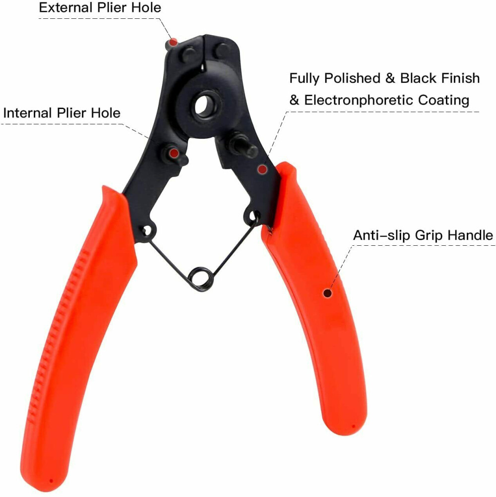 4 in 1 Snap Ring Pliers Plier Set Circlip Combination Retaining Clip Portable