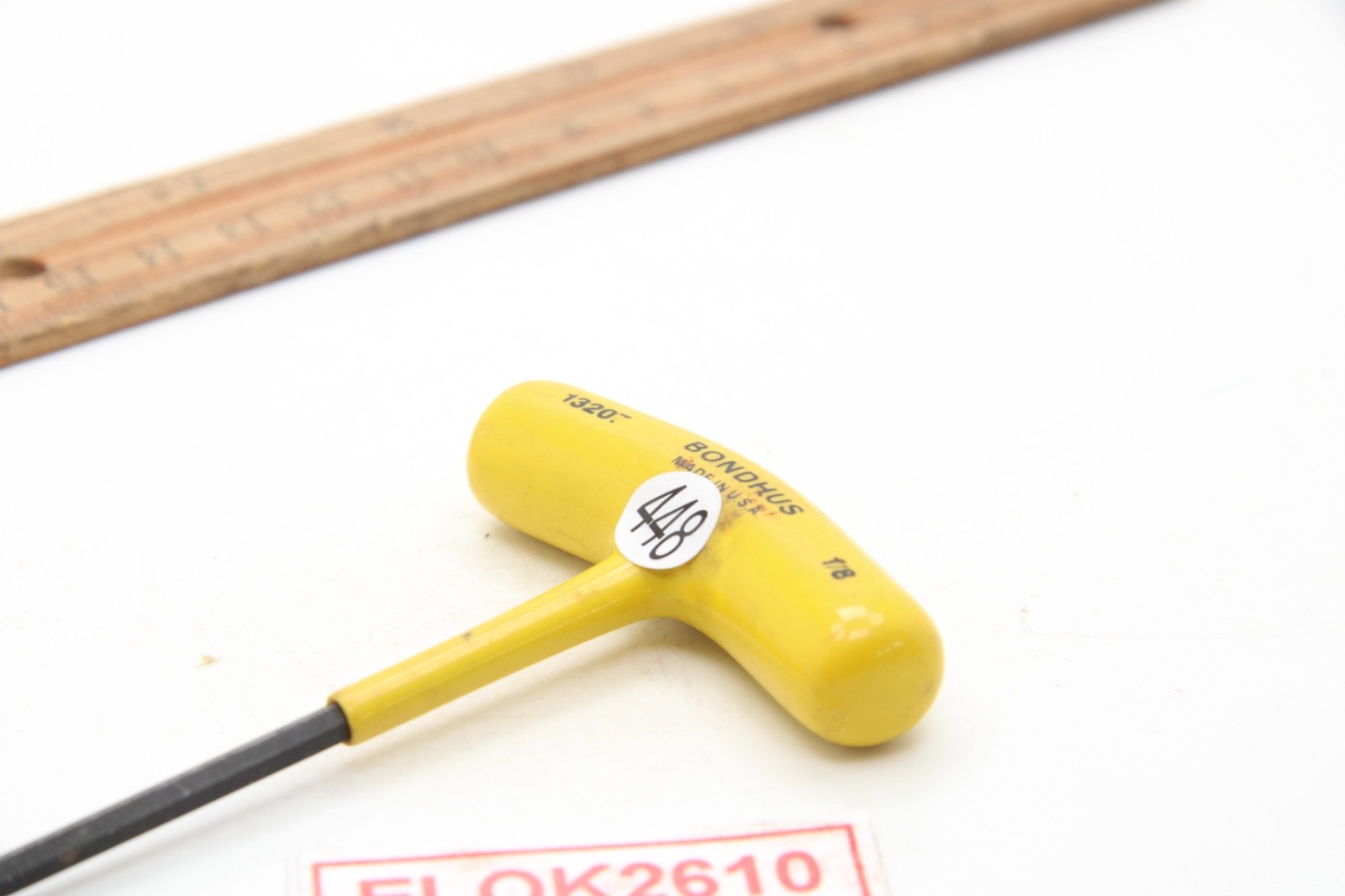 Bondhus 13207 1/8″ SAE Hex T-Handle 4.75″ Length Yellow Soft Grip USA