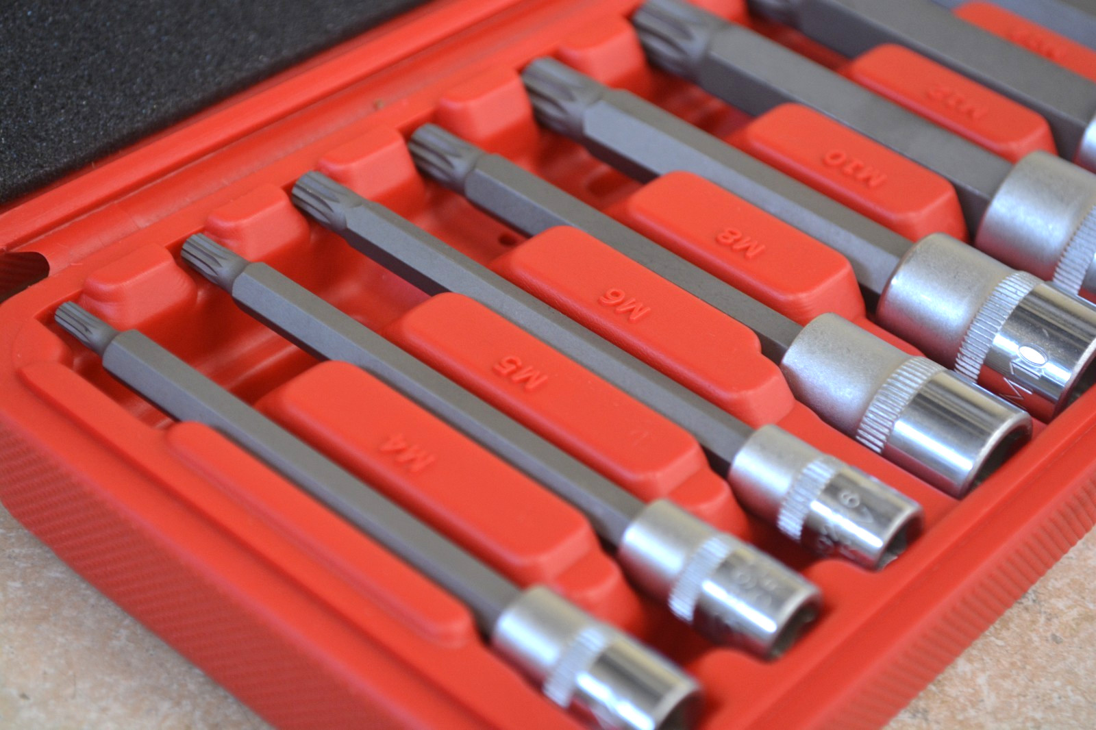 SUNEX 9 Piece 4″ Triple Square 3/8″ Drive Bit Set 9929 *Pre-owned* FREE SHIPPING