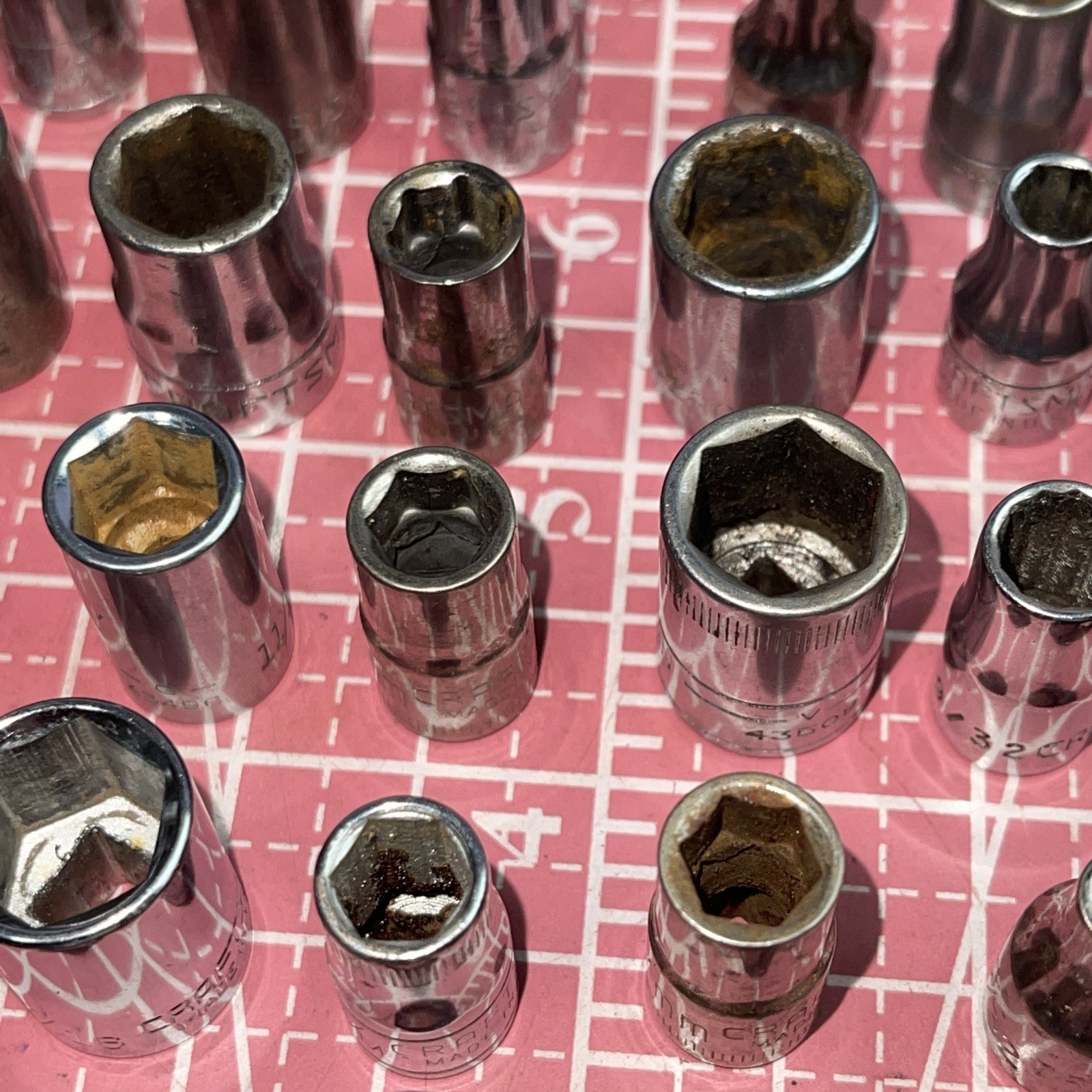 Sears Craftsman USA 150 Piece 1/4” Drive Metric SAE Socket Lot Deep 1/4 6 12 Pt
