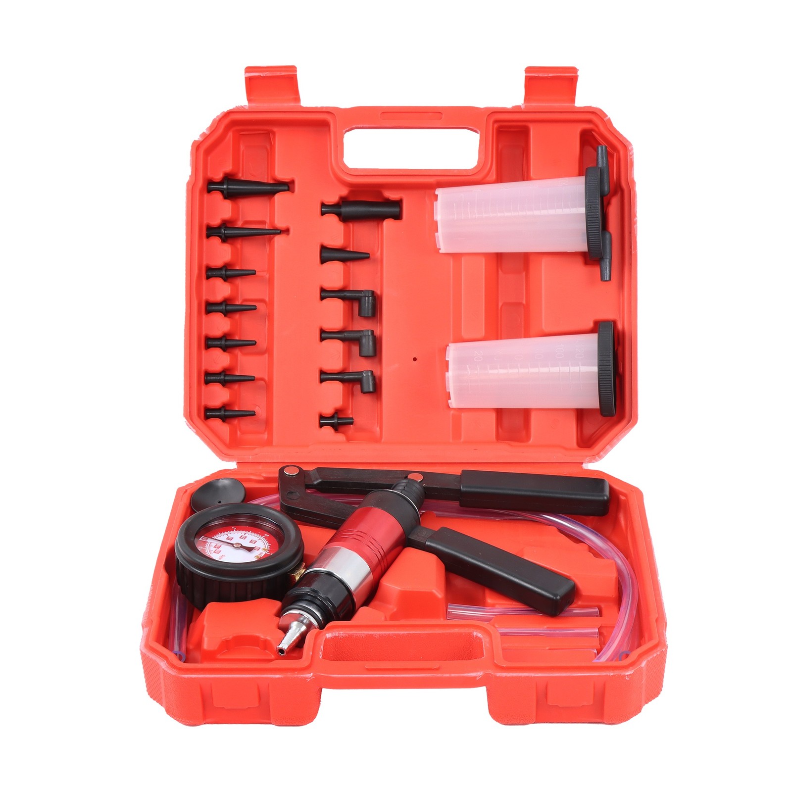 NEW Hand Held Vacuum &Pressure Pump Tester Tool 23PCS Brake Bleeder Kit