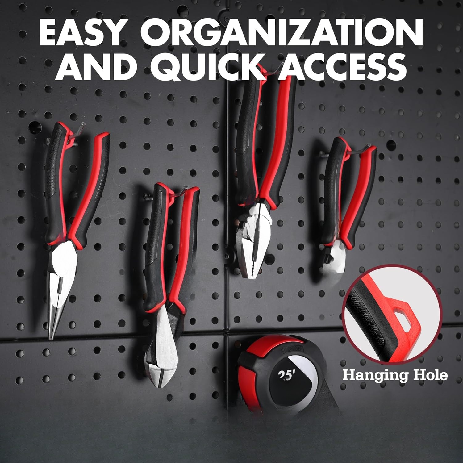 High Leverage Diagonal Pliers, 8-Inch Wire Cutter with Comfort TPR Handles