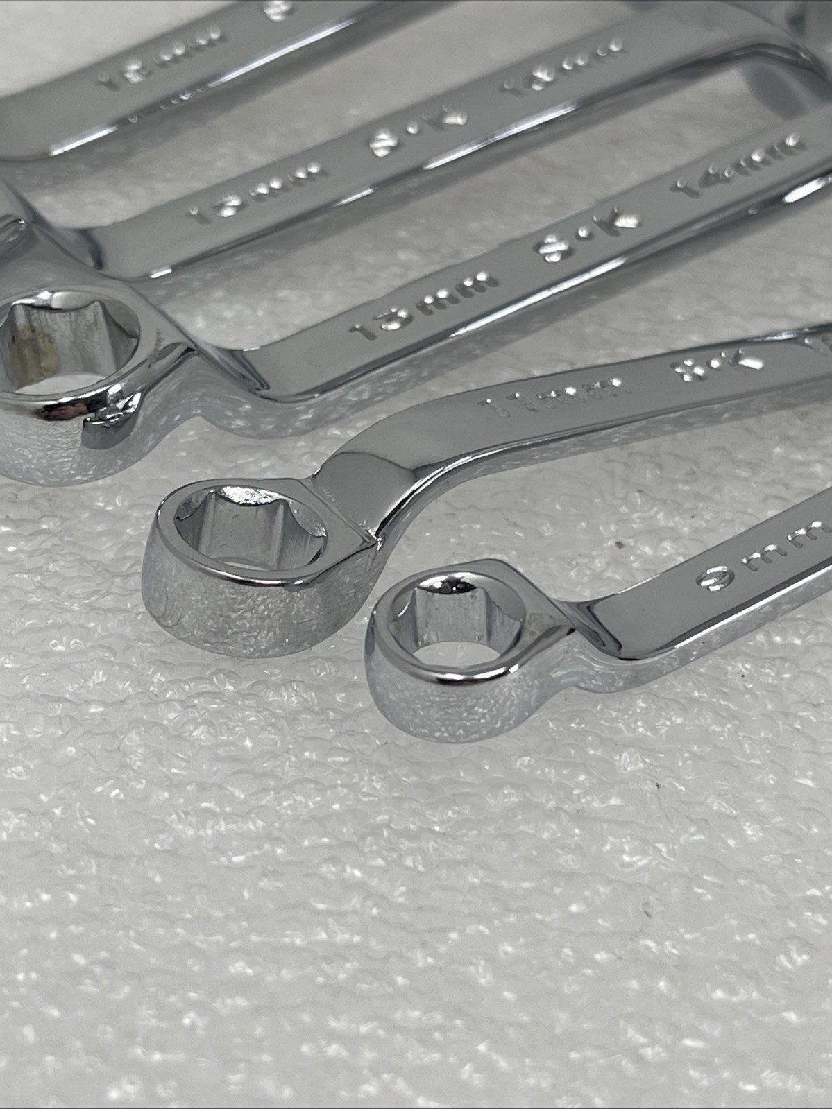 SK Tools 5 Piece Metric Offset Stubby Box End Wrench Set, 6 Point, 9mm – 20mm